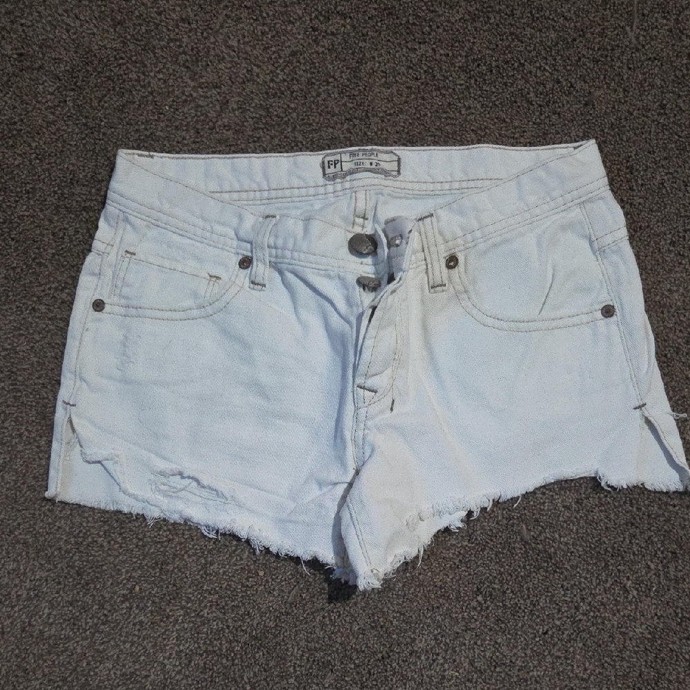 Free People Light Blue Jean Shorts